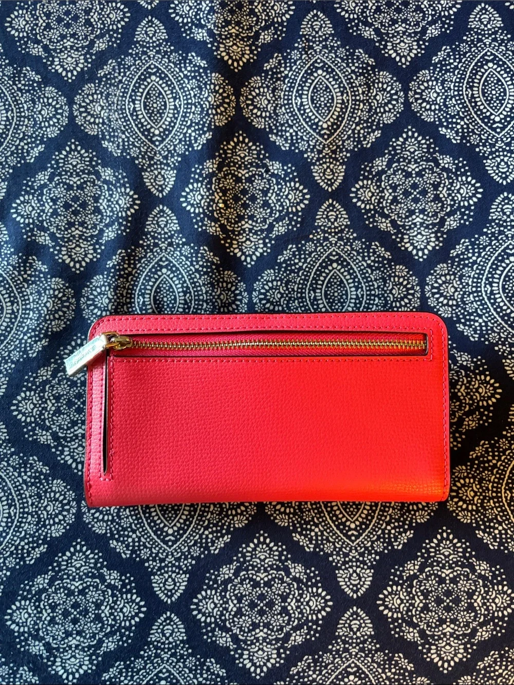kate spade Bright Pink Zip-Around Continental Wallet